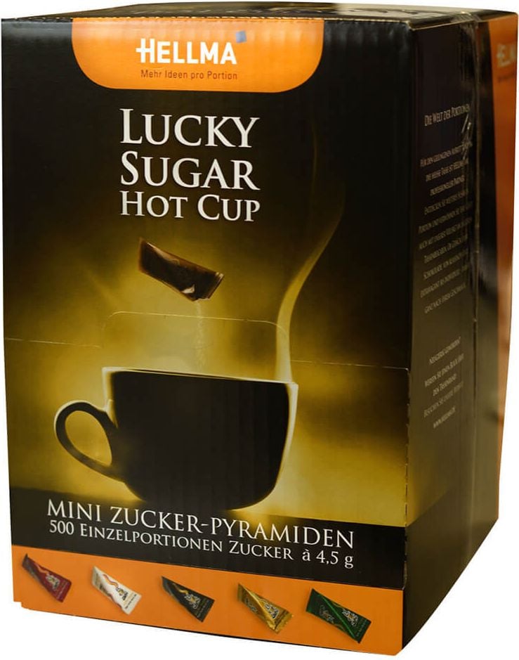 Zucker Lucky Sugar HOT CUP, Pack 500 Portionen/4,5g
