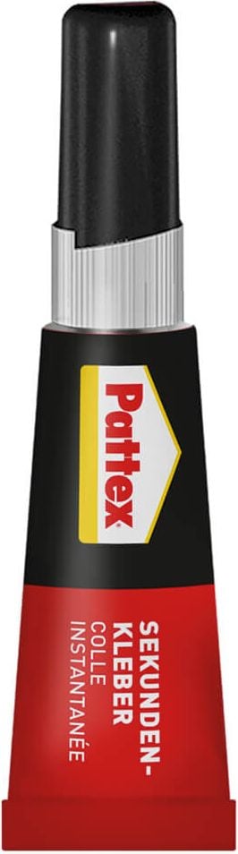 Klebstoff Pattex Sekundenkleber Classic Flüssig WA97, Tube 3g, lösungsmittelfrei