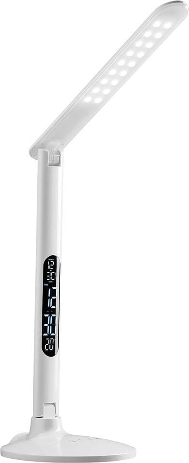 LED-Schreibtischleuchte Magnetoplan Lumos Strato 4424700, 10 W LED (warmweiß-tageslichtweiß), 554lm,
5-stufig dimmbar, 3 Farbtemperaturen,
Digitalanzeige, klappbar, Standfuß, weiß