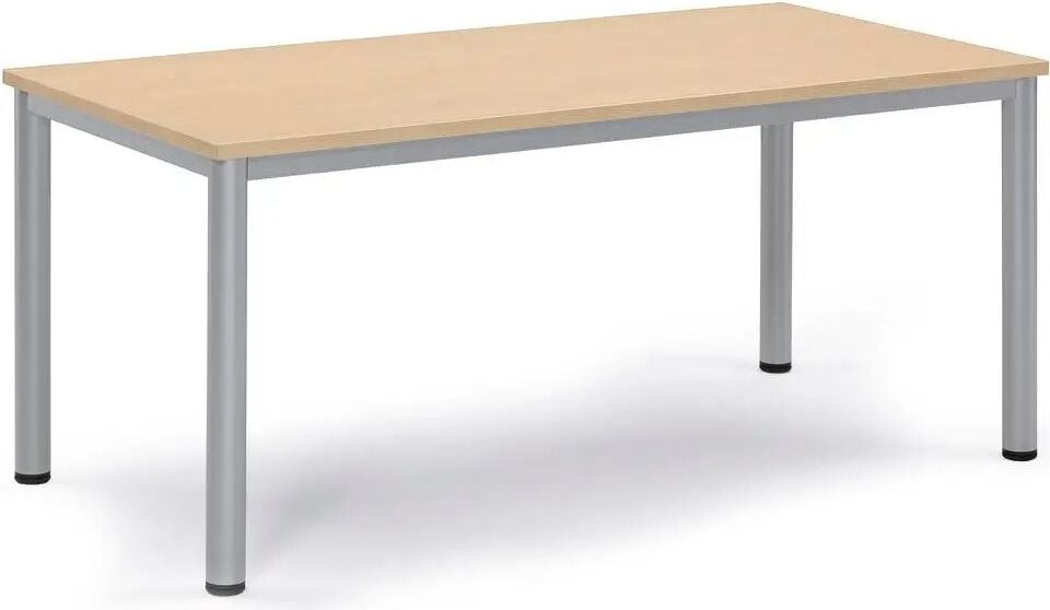Besprechungstisch Deskin BASE-MODUL Q, 2000 x 800 x 720 mm (BxTxH), Gestell
Alusilber RAL 9006, Gewicht 37 kg, ahorn