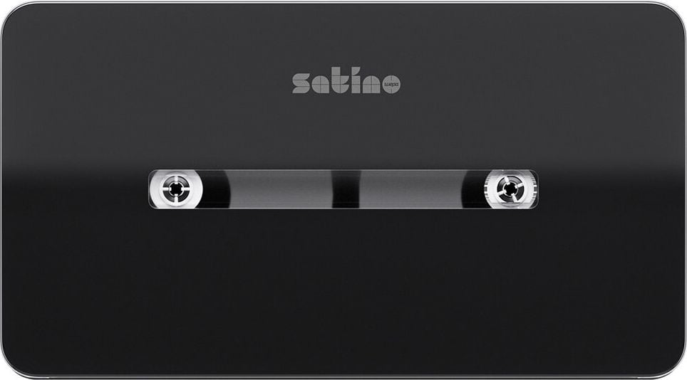 Toilettenpapierspender Satino by WEPA Jumbo Centerfeed, Spendersystem CF2, 228x411x145mm (HxBxT), abschließbar, recycelter Kunststoff, schwarz