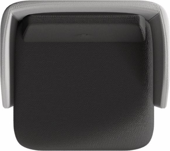 Besuchersessel Rocada Be Soft Einzelsitz R180482, 73x132x66cm, Rück- und Seitensichtschutz, gepolstert, feuerhemmender Stoff, Füße verchromt, schwarz/grau