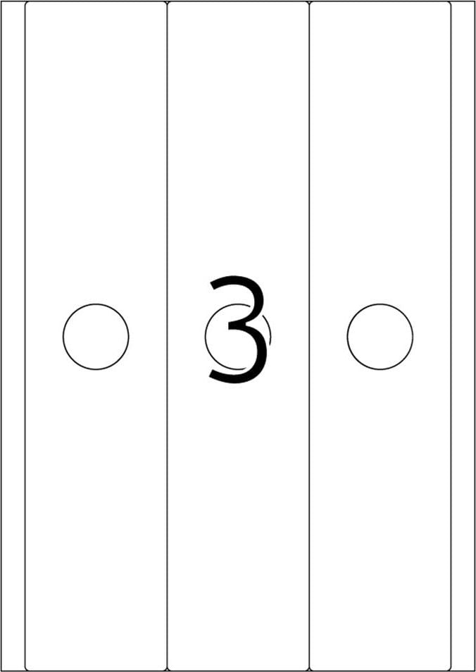 Hängeordner-Rückenschilder Herma 5167, breit/lang, 297x63mm, auf A4, weiß, Packung
25 Blatt/75 Stück