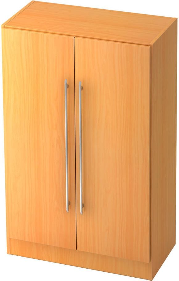 Aktenschrank Hammerbacher Solid 7550, 80x127x42cm, (BxHxT), 2 Flügeltüren,
Relinggriff, buche