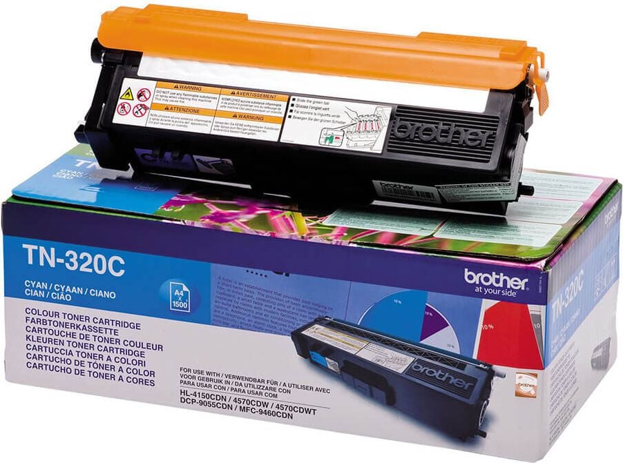 Brother Lasertoner TN-320C, cyan, 1.500 Seiten
