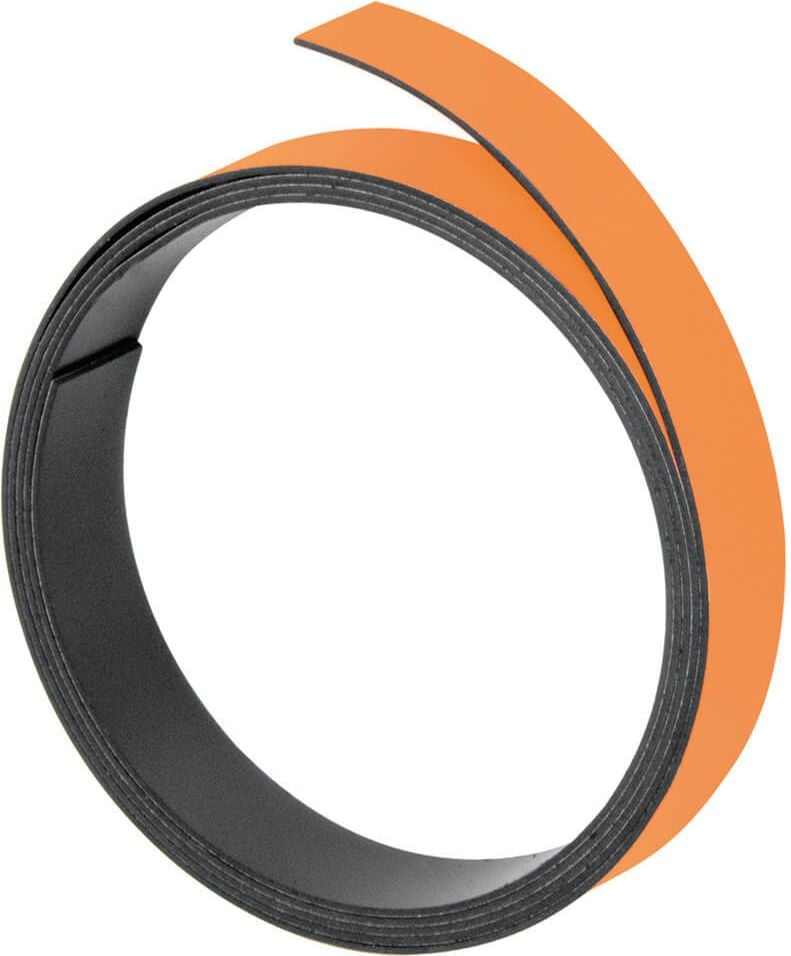 Magnetband Franken M805, 1m/20mm, 1mm stark, magnetisch, orange