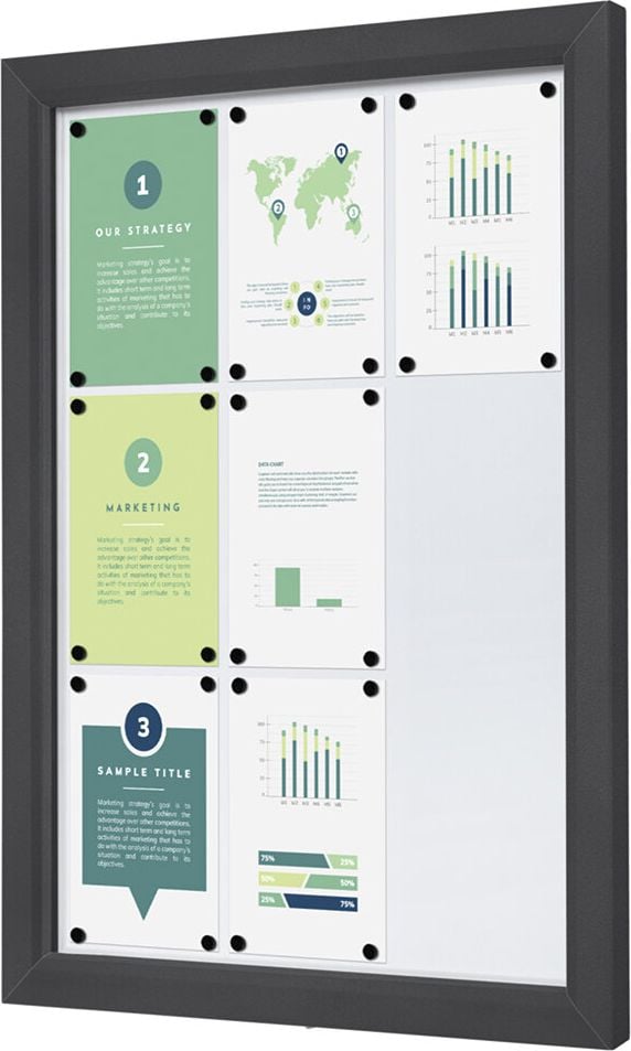Schaukasten Showdown Displays Outdoor Slim SCTE9, Aluminium, abschließbarer Schaukasten,
Outdoor, Slim, 9 x A4, Anthrazit