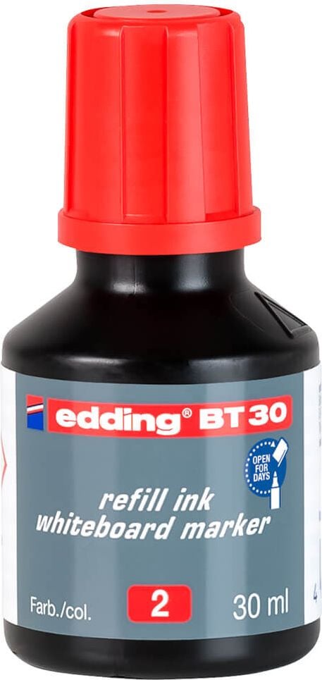 Boardmarker Nachfülltuschen Edding BT-30, 30ml, rot