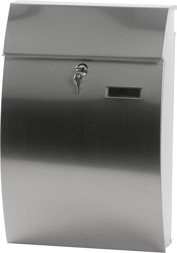 Briefkasten V-Part Tian, 485x325x150mm(HxBxT), mit Namensschild,
Edelstahl matt