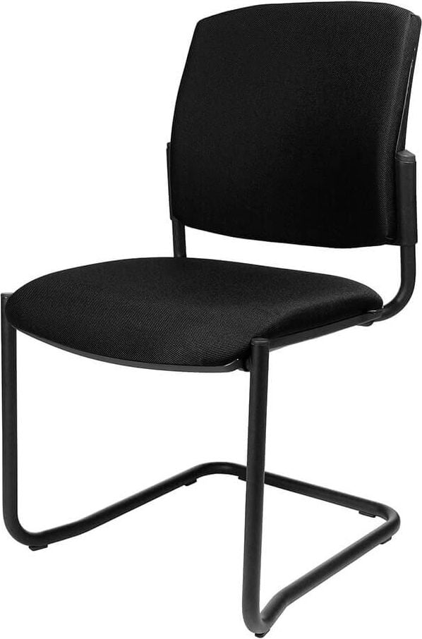 Besucherstuhl TOPSTAR T640 TA6400T, ohne Armlehnen, Freischwinger schwarz,
Sitzfläche und Rückenlehne gepolstert,
schwarz