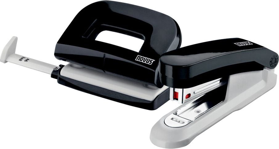 Locher+Heftgerät Novus E210/E15 020-187x, Locher E210, Heftgerät E15, inkl.
Heftklammern Nr. 10 super, schwarz