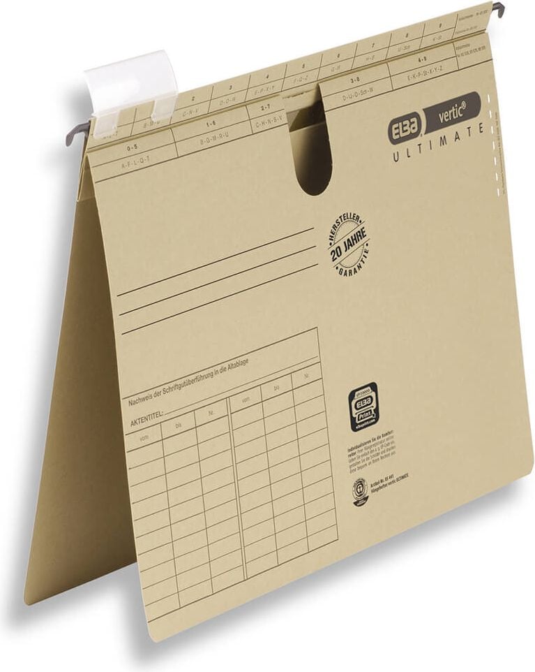 Hängehefter Elba vertic Ultimate 85441/100081039, kaufm. Heftung, ohne Tasche, Cansonkarton 240
g/m²