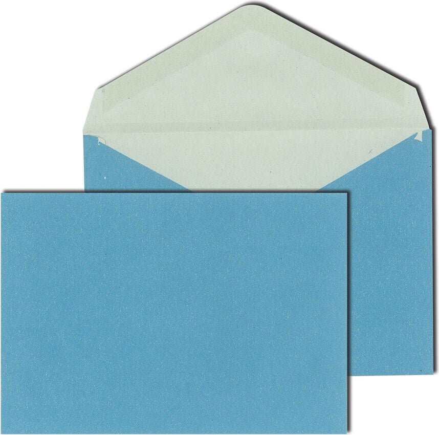 Briefumschläge C6, 114x162mm, RC farbig, gummiert, Pack 1000
Stück, blau