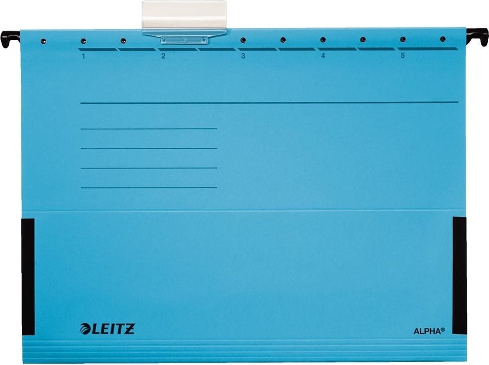 Hängetaschen Leitz 1986, Frösche, Pendareckarton 275 g/m², blau