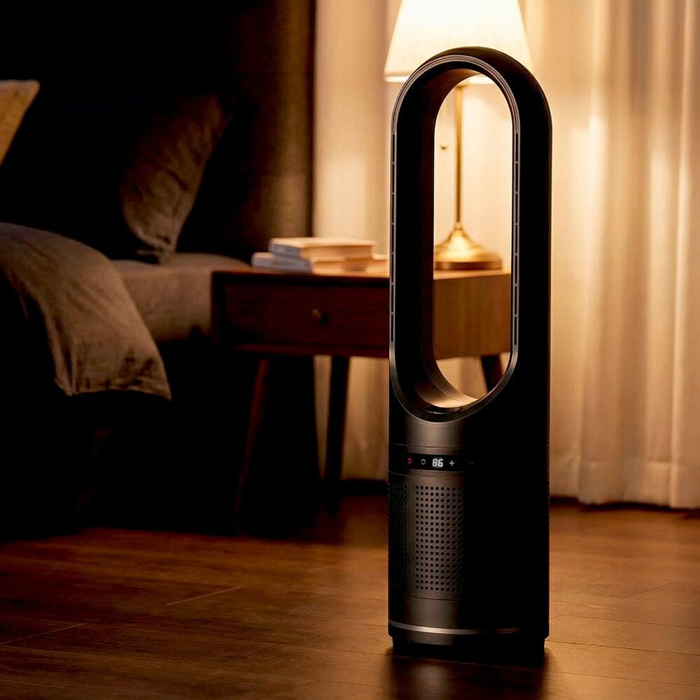 Turmventilator Hansa AM-046, 82cm, oszillierend, mit Fernbedienung und
Timer, anthrazit, anthrazit