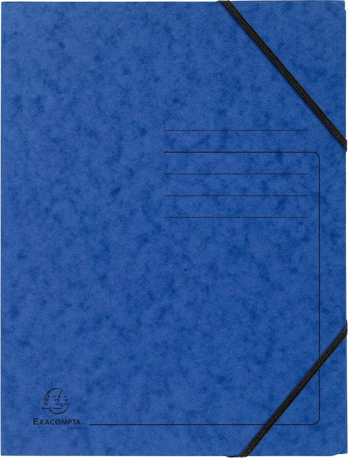 Eckspanner Exacompta Colorspan 55541, A4, Gummizugverschluss, Colorspankarton
355 g/m², blau