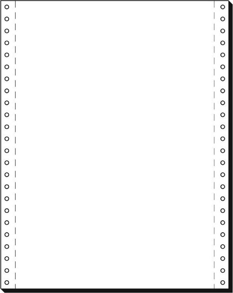 Tabellierpapier Sigel A4 hoch 12241, 240mm/12 Zoll, blanko, Längsperforation,
1-fach, 70g/m², Pack 2000 Blatt