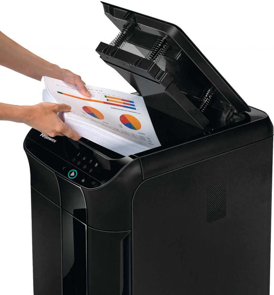 Aktenvernichter Fellowes AutoMax 350C 4964101, 4x38mm Partikelschnitt, ca. 350 Blatt, 68 Liter Behälter