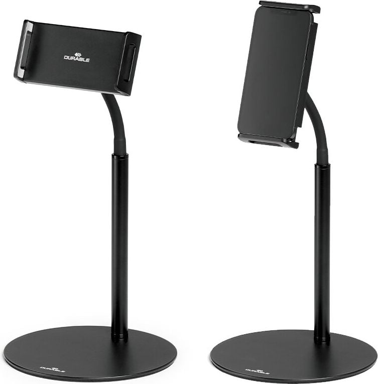 Tablethalterung Durable TWIST TABLE 894101, für 4,7-13 Zoll Tablets im Hoch- und Querformat, Tischständer, schwarz, schwarz