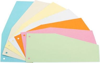 Trennstreifen Corona Trapez, 10,5/5,5x24cm, trapezförmig, 190 g/m²
Recycling-Karton, Pack 100 Stück, blau