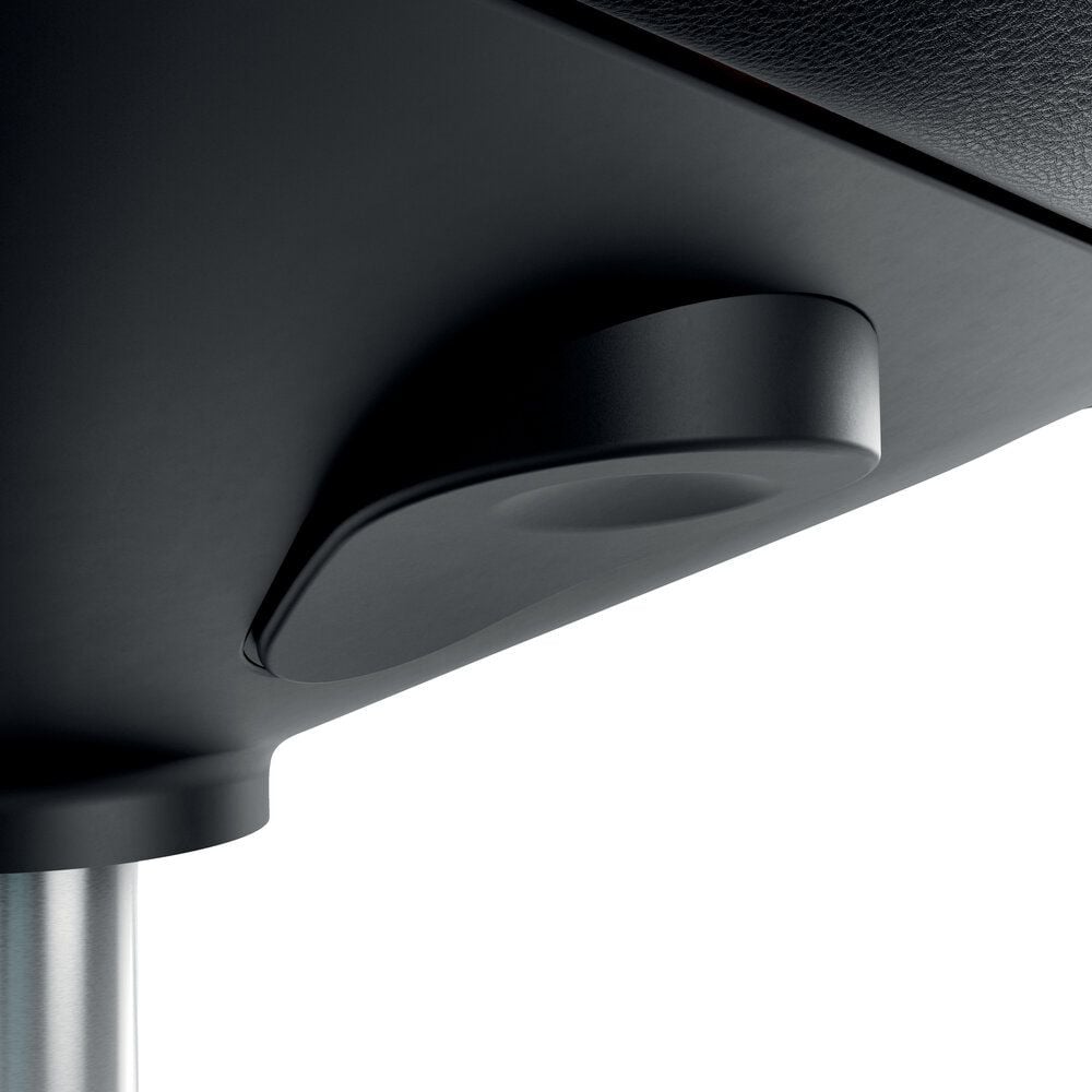 Sitzhocker Leitz Ergo 65780095, 46-59cm Sitzhöhe, dreieckiger Sitz, Rollen
für alle Bodenarten, schwarz