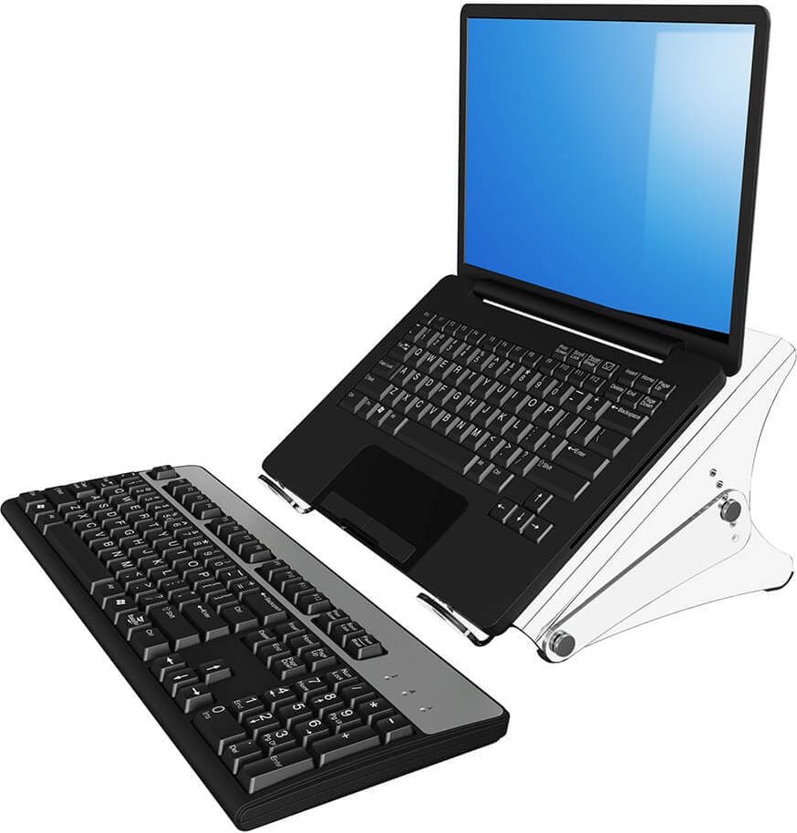 Notebookständer Dataflex Addit 49.450, bis 15 Zoll Notebooks, Tragfähigkeit
bis 6 kg, höhenverstellbar, Acryl