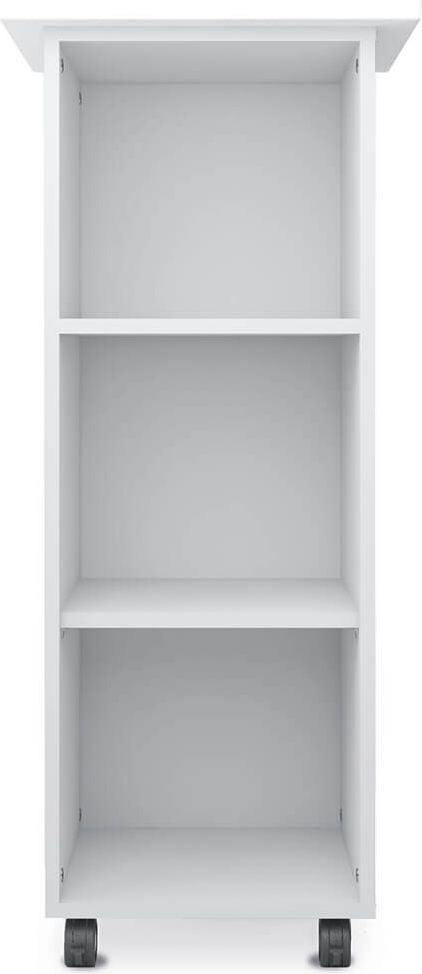 Multifunktionswagen Geramöbel Caddy S-343301, 50x117x45cm (BxHxT), 2 Fachböden, 4 Rollen, weiß