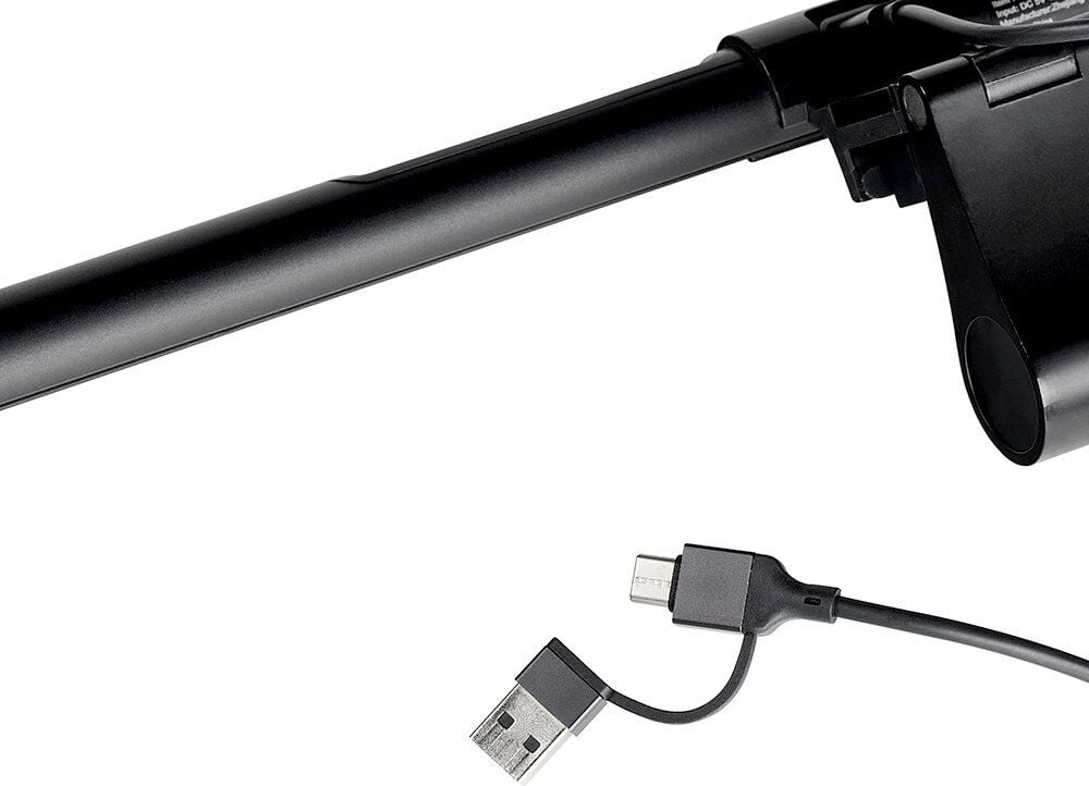 LED-Bildschirmleuchten Alco 9096-11, 5 W LED (warmweiß-tageslichtweiß), 275lm, stufenlos dimmbar, 4 Farbtemperaturen, Lichtsensor, Klemme, schwarz, schwarz