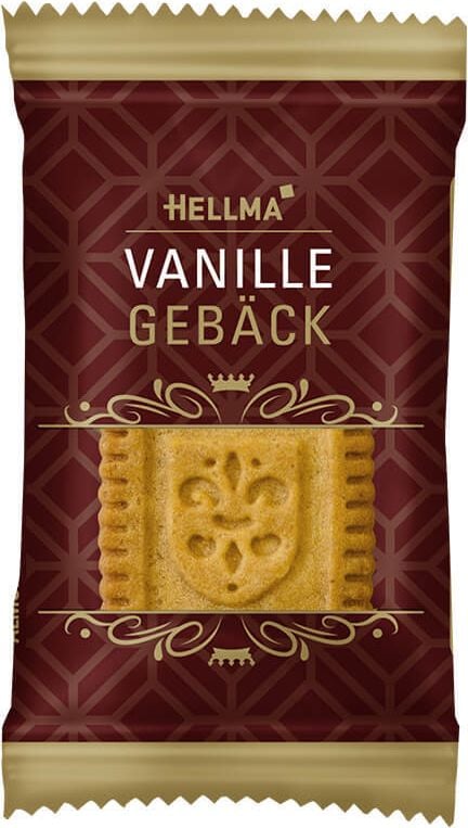 Gebäck Hellma Edles Gebäck Vanille 70102188, Karton mit 200 Portionen à 3,5g, einzeln
eingeschweißt