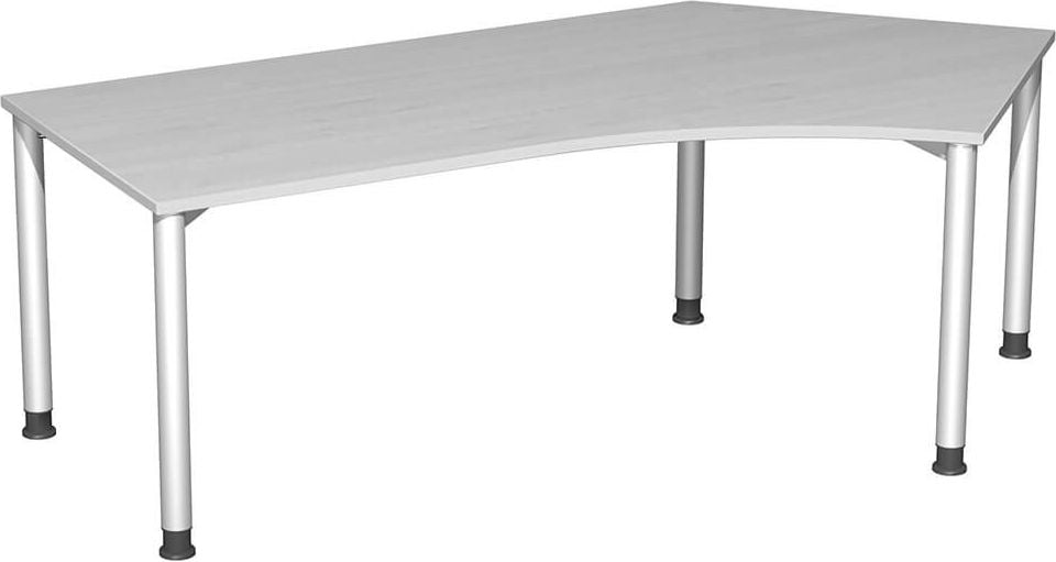 Winkelschreibtisch Geramöbel 4 Fuß Flex S-555316, 216,6x113cm (BxT), 68-80cm Höhe, 135 Grad
Winkel rechts, 5-Fuß silber, ahorn