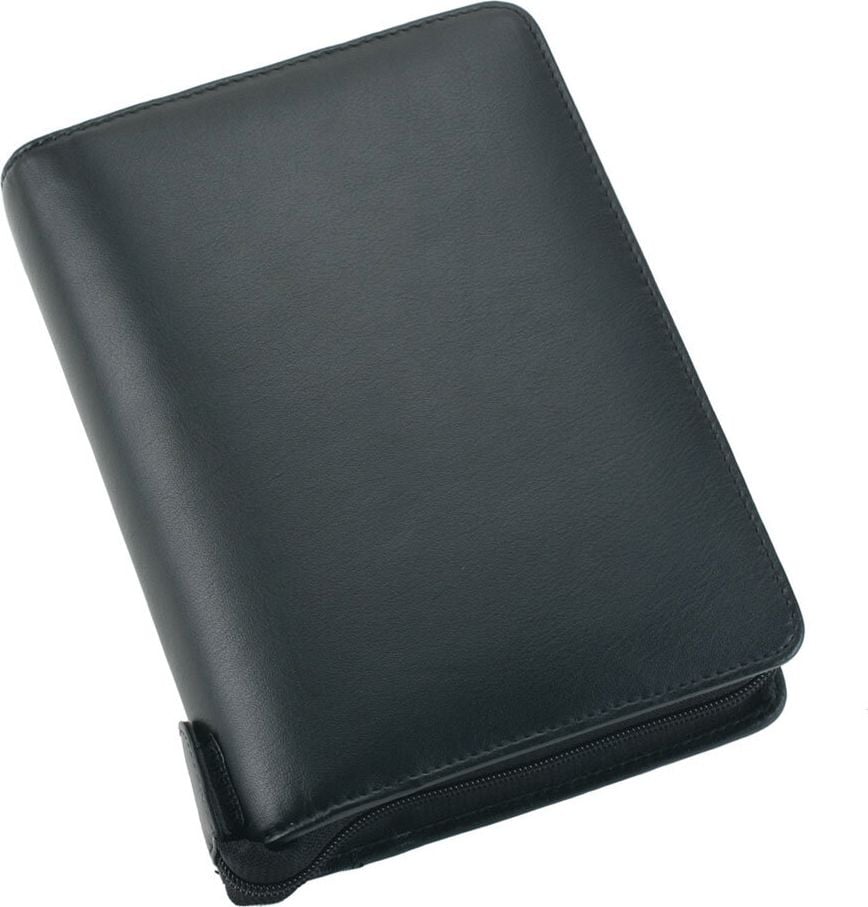 Terminplaner bind Systemplaner Manager A6 10100-1, Echtleder, Reißverschluss, schwarz