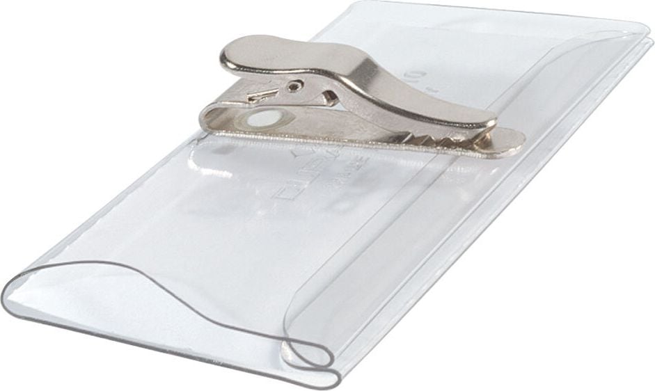 Namensschilder Durable 8110, 40x75mm, Krokoklemme + Einstecklasche, Pack
25 Stück