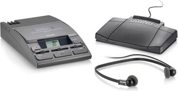 Wiedergabesystem Philips Transcprition System LFH720T, Transcriptionset für Minikassette mit
Kopfhörer LFH0234, Fußschalter LFH2210,
Netzteil LFH0155