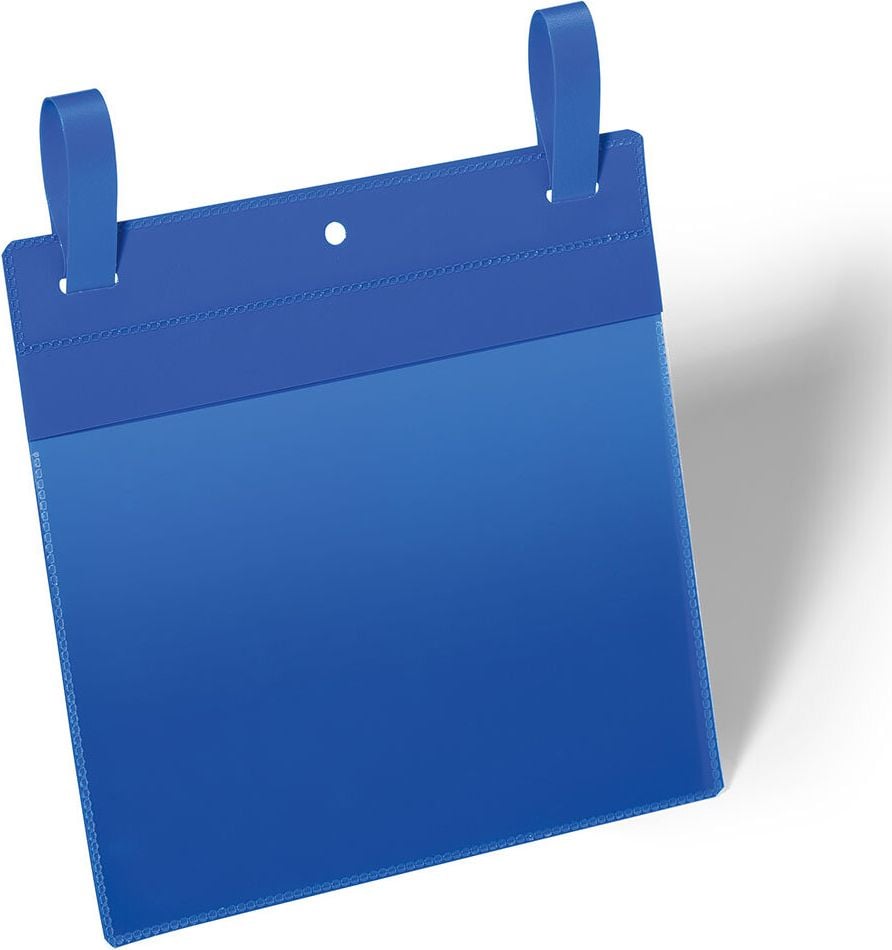 Gitterboxtaschen Durable 1749, 210x148mm (A5 quer), Laschen, farbig, Pack 50 Stück, dunkelblau