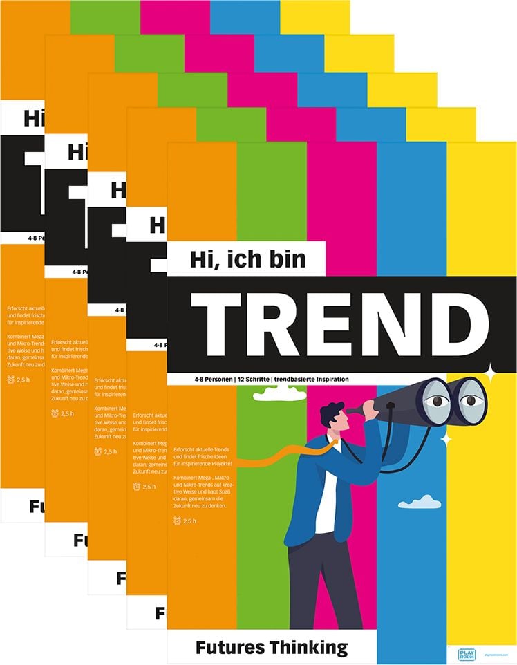 Trend Flip Playroom Prozessvorlage 868841000, 14 Seiten im Flipchart-Format, Pack 5 Block