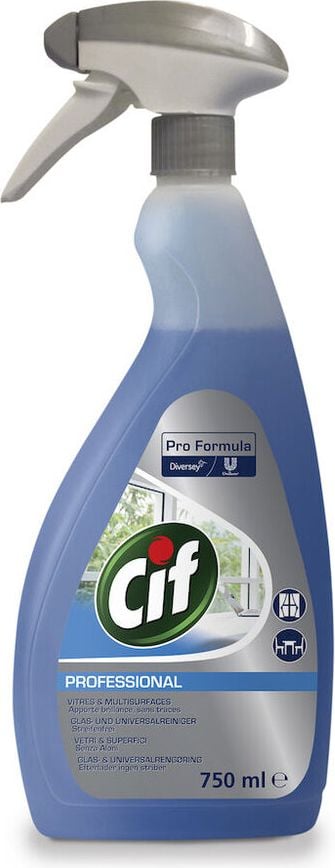 Glas- und Universalreiniger Cif Professional, Sprühflasche, 750ml