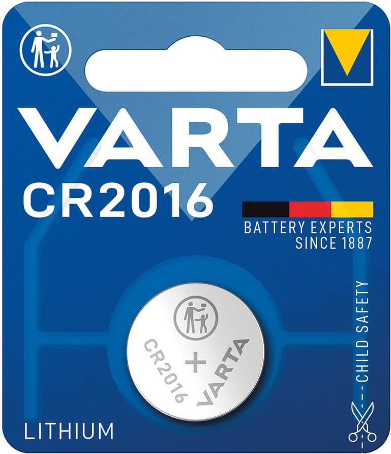 Knopfzellen Varta Lithium Coin CR2016 Typ 6016, 3 Volt, 87mAh