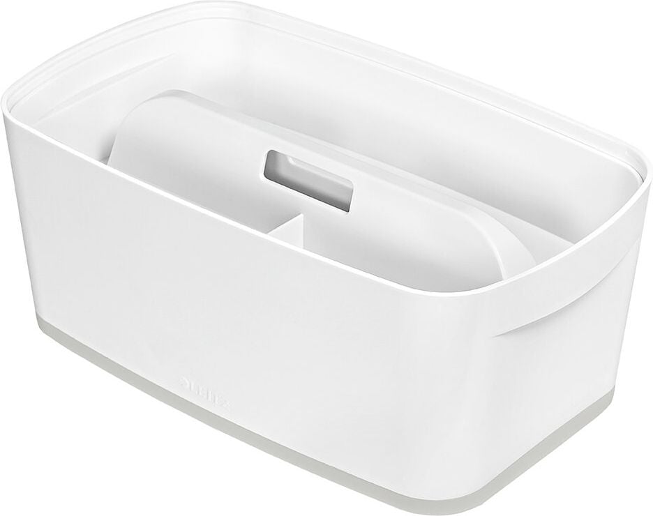 Aufbewahrungsbox Leitz MyBox klein WOW 5229, 5 Liter, mit Deckel, Kunststoff, weiß mit
farbigem Boden, grau