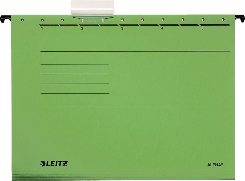 Hängemappe Leitz 1985, seitlich offen, Pendareckarton 275 g/m², grün