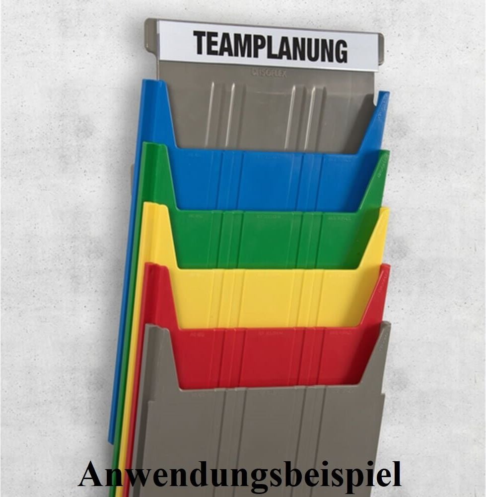 Wandsortierer Eichner Grundmodul Flat 9218-05057, Wandhalterung, 24x39,2x5,8cm (BxHxT), für bis
zu 10 Ablagefächer, Kunststoff, hellgrau