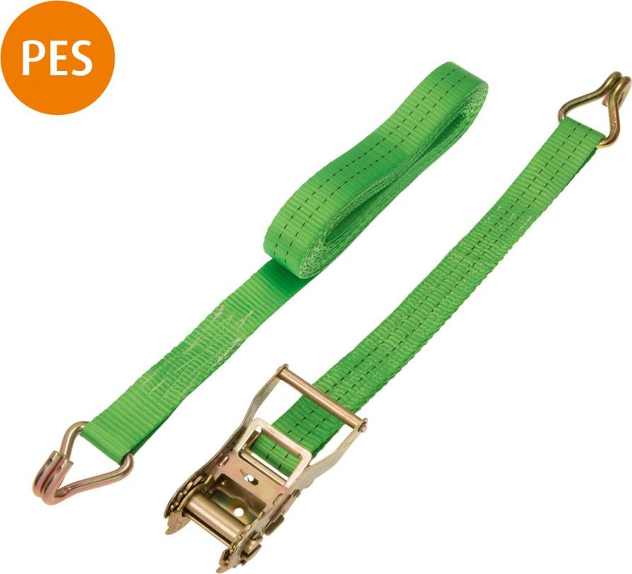 Spanngurt Conacord 532521, 6m lang, zweiteilig, Ratsche, Polyester,
grün, DIN EN 12195-2