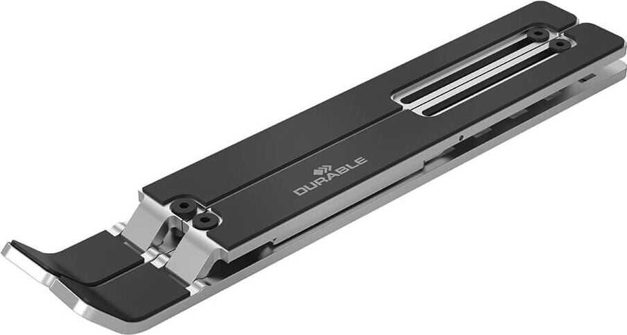 Notebookständer Durable FOLD 5051-23, bis 15 Zoll, Tragfähigkeit bis 5kg, höhenverstellbar, zusammenfaltbar, metallic silber