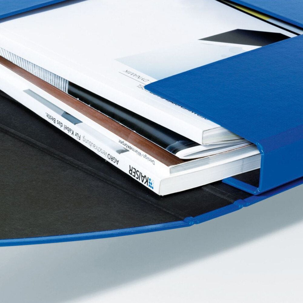 Klemmbretter Pagna Duobox 24011, A4, Innentasche, mit Klemme am Vorderdeckel,
Pappe laminiert, blau