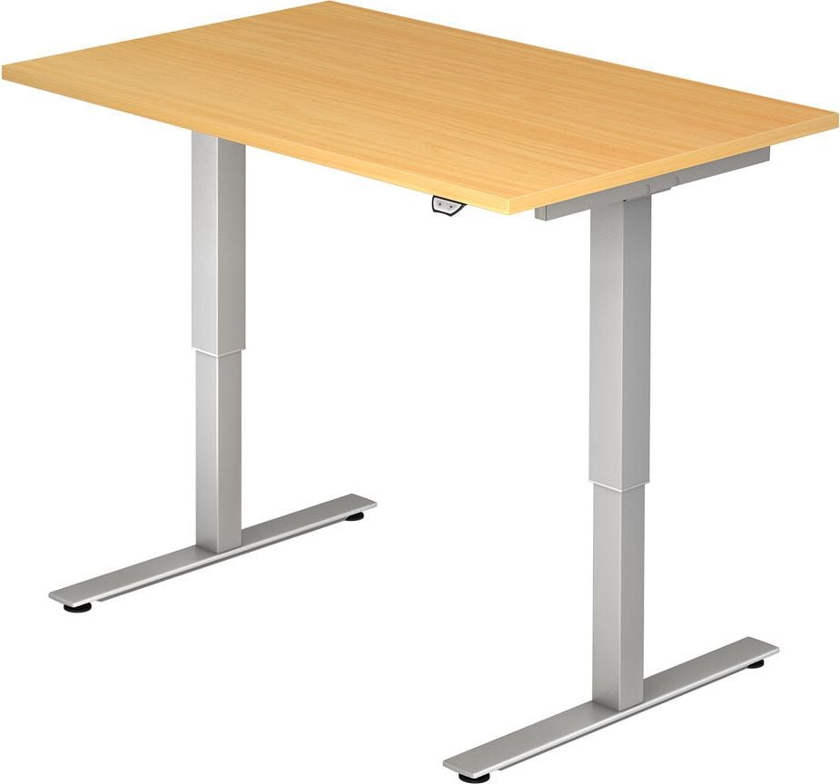 Hubschreibtisch Hammerbacher XMST 12, 120x80cm (BxH), 73,5-119cm Höhe,
rechteckig, T-Fuß, grau