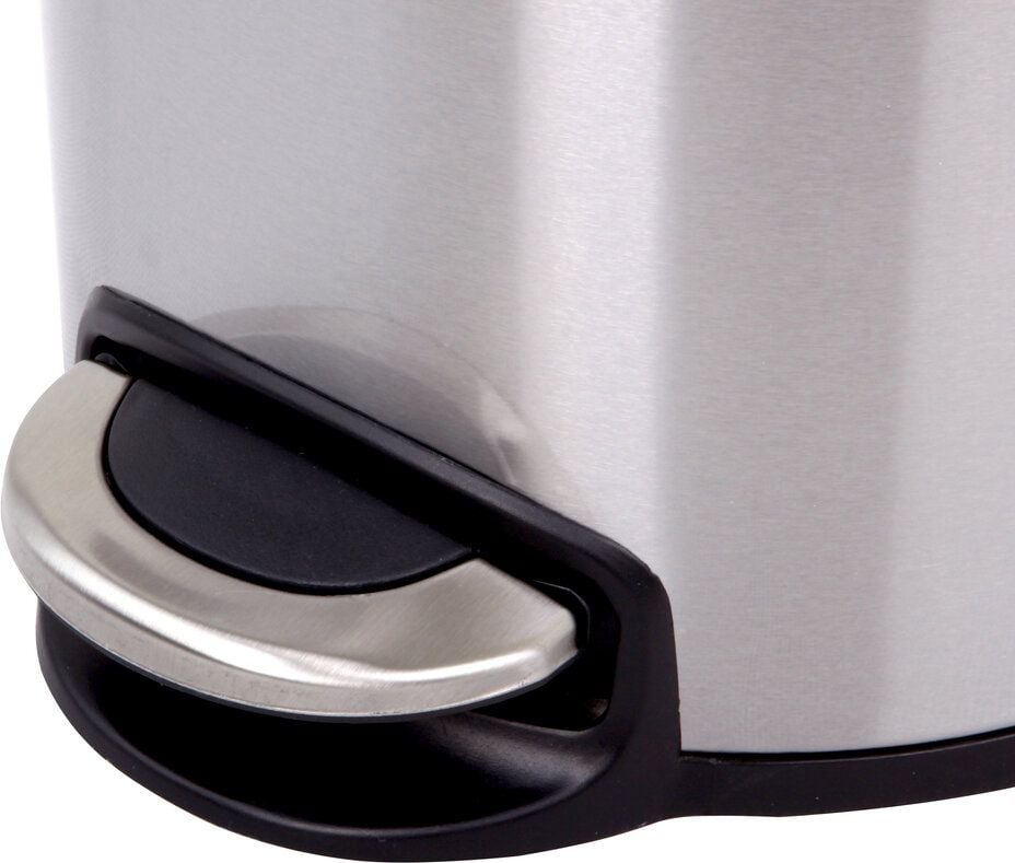 Tret-Abfallsammler EKO Serene, 20 Liter, Metall-Inneneimer, feuerfest,
Soft-Close-Deckel, Edelstahl matt, silber