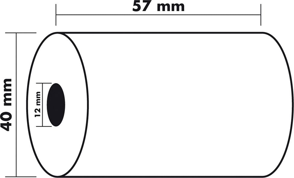 Thermorollen Exacompta 40339DE 57mm x 40mm x 18m, 12mm Kerndurchmesser, für Kartenzahlung,
Lastschrifttext, BPA-frei, Pack 10 Rollen