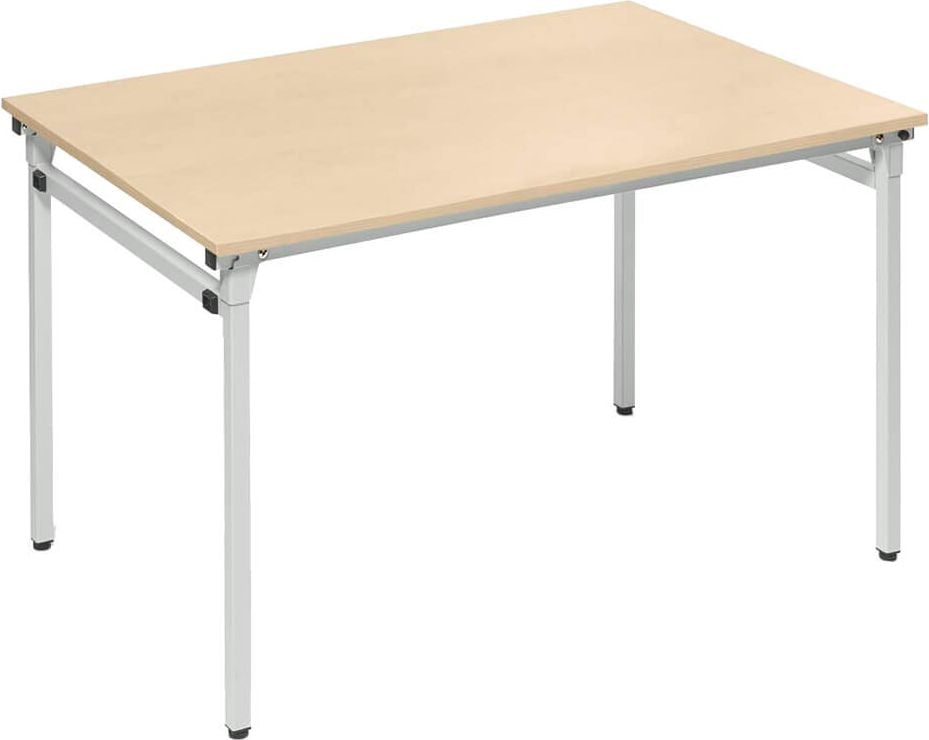 Klapptisch Deskin MODUL 4-Fuß 284201, 180 x 80 cm (B x T), rechteckig, ahorn,
4-Fuß-Stahlrohrgestell alusilber, ahorn