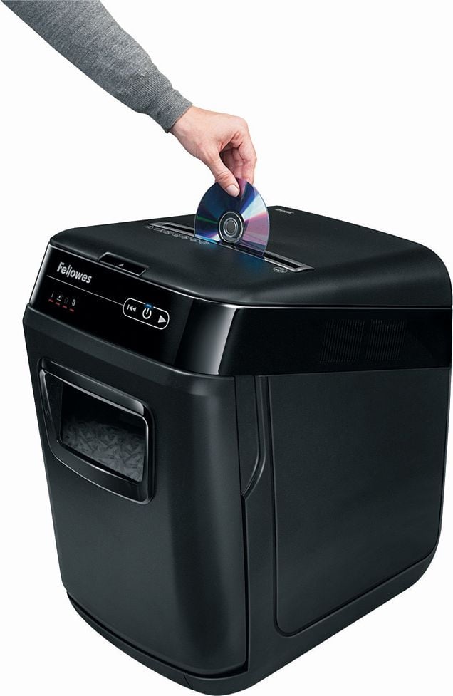 Aktenvernichter Fellowes AutoMax 200C 4653601, 4x38mm Partikelschnitt, ca. 200 Blatt, 32 Liter Behälter