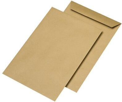 Versandtaschen E4, 280x400mm, braun 130 g/m², gummiert, Pack
250 Stück