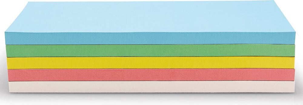 Moderationskarten Rechteck Magnetoplan 111151590, 9,5x20cm, selbstklebend, farbig sortiert, Pack 250 Stück